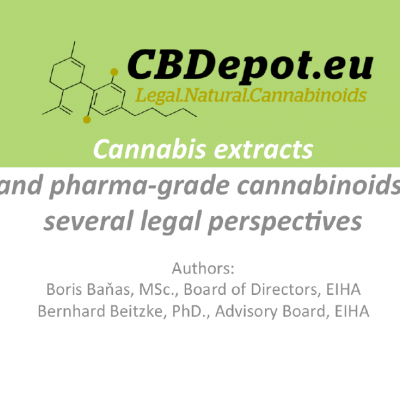 Cannabis extracts and pharma-grade cannabinoids: several legal perspectives
